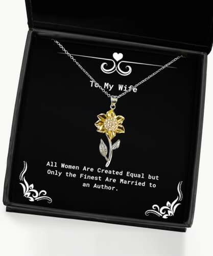 best wife sunflower pendant necklace all women are created equal but only the finest are present for wife best from husband