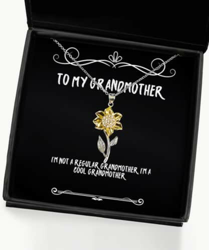 nice grandmother sunflower pendant necklace im not a regular grandmother im a cool unique gifts for grandmother