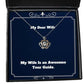 my wife is an awesome tour guide wife crown pendant necklace sarcasm wife jewelry for