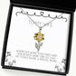 whenever were together i wish our hearts were one so that we could share wife sunflower pendant necklace cute wife jewelry for wife