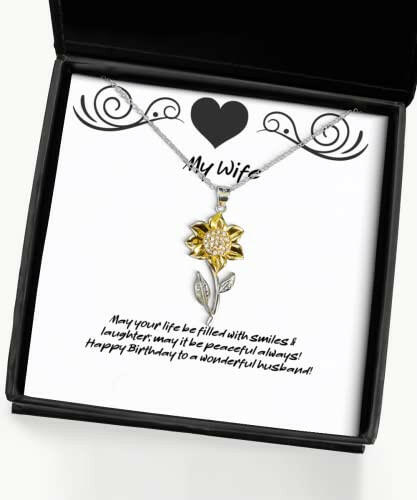 best wife gifts may your life be filled with smiles laughter may it be birthday sunflower pendant necklace for wife funny jewelry gift ideas unique funny jewelry gifts handmade funny
