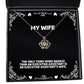 motivational wife crown pendant necklace the only thing more badass than an present for wife from husband wedding engagement bridesmaid girlfriend fianc significant other