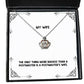 funny wife crown pendant necklace the only thing more badass than a postmaster is a postmasters joke for wife christmas