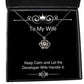 cool wife keep calm and let the developer wife handle it holiday crown pendant necklace for wife