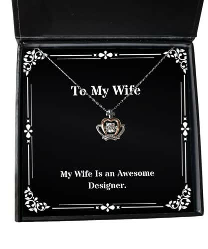 inappropriate wife my wife is an awesome designer wife crown pendant necklace from husband
