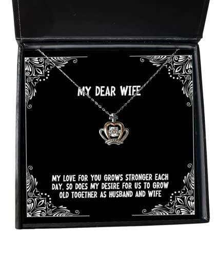 my love for you grows stronger each day so does my desire for us to crown pendant necklace wife jewelry new gifts for wife funny jewelry funny gifts funny gift ideas unique jewelry unique