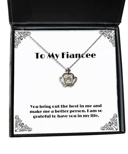 you bring out the best in me and make me a better person i fiancee crown pendant necklace sarcasm fiancee gifts jewelry for engagement gifts wedding gifts gifts for couples personalized