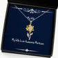 gag wife my wife is an awesome mortician gag holiday sunflower pendant necklace for