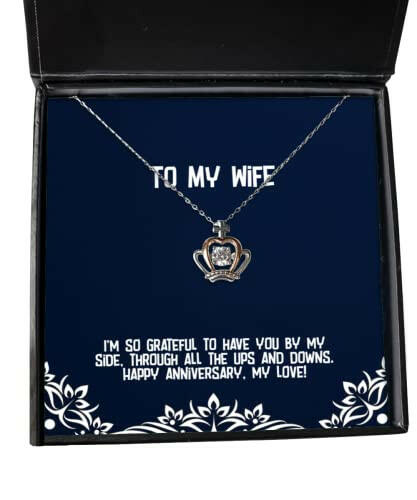 wife gifts for wife im so grateful to have you by my side through cool wife crown pendant necklace jewelry from husband wife gift ideas for birthday wife gift ideas for anniversary wife gift