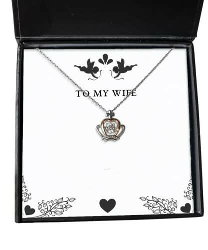 love wife the only thing more badass than a groundskeeper is a groundskeeper sarcasm holiday crown pendant necklace for wife