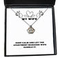 motivational wife crown pendant necklace keep calm and let the apartment manager wife handle present for wife unique from husband