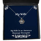 my wife is an awesome massage therapist crown pendant necklace wife present from husband unique jewelry for