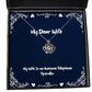 my wife is an awesome telephone operator wife crown pendant necklace sarcasm wife jewelry for