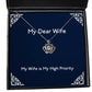 my wife is my high priority crown pendant necklace wife present from husband perfect jewelry for wife