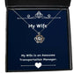 special wife my wife is an awesome transportation manager wife crown pendant necklace from husband