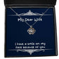 nice wife i have a smile on my face because of you wife crown pendant necklace from husband