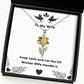 cheap wife keep calm and let the oil worker wife handle it wife sunflower pendant necklace from husband