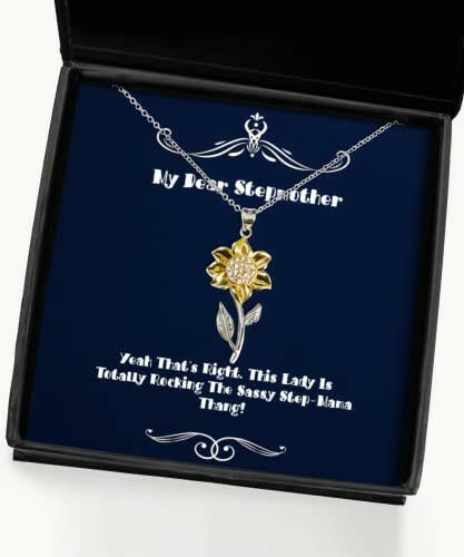 fancy stepmother gifts yeah thats right this lady is totally rocking the funny sunflower pendant necklace for mother from daughter