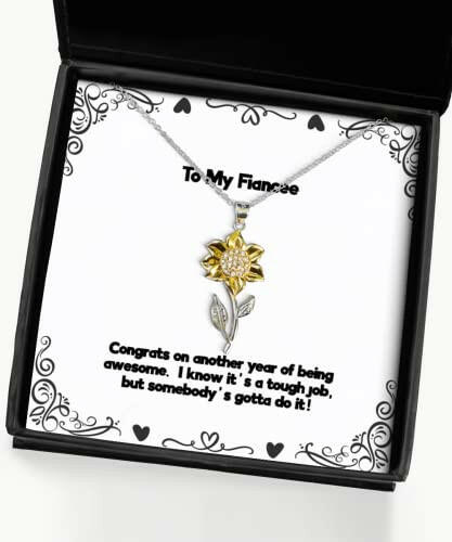 epic fiancee gifts congrats on another year of being awesome i know its a useful birthday sunflower pendant necklace from best fiance gift ideas best fiance gift for her best fiance gift for