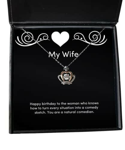 special wife gifts happy birthday to the woman who knows how to turn every situation wife crown pendant necklace from husband funny wife crown pendant necklace gift ideas unique funny wife crown