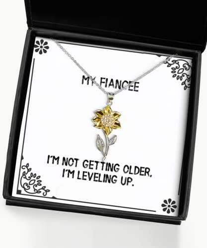 reusable fiancee gifts im not getting older im leveling up new sunflower pendant necklace for from gifts for her gifts for him gifts for kids gifts for teens gifts for men gifts for