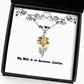 my wife is an awesome janitor sunflower pendant necklace wife jewelry cool for wife