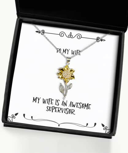 cheap wife my wife is an awesome supervisor brilliant sunflower pendant necklace for from husband