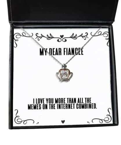brilliant fiancee gifts i love you more than all the memes on the internet unique holiday crown pendant necklace gifts for engagement gifts wedding gifts girlfriend gifts