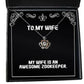 cute wife my wife is an awesome zookeeper wife crown pendant necklace from husband