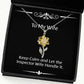 joke wife sunflower pendant necklace keep calm and let the inspector wife handle present for wife inspire gifts from husband