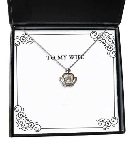 epic wife gifts thanks for being my partner in life and my partner in bed oh love birthday crown pendant necklace from wife birthday gift for wife present for wife gift ideas for wife