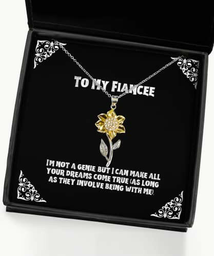 brilliant fiancee gifts im not a genie but i can make all your dreams come funny birthday sunflower pendant necklace from funny fiancee gifts funny engagement gifts funny wedding gifts bride