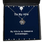 my wife is an awesome archeologist wife crown pendant necklace beautiful wife jewelry for