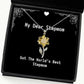 got the worlds best stepmom stepmom sunflower pendant necklace funny stepmom gifts for mother