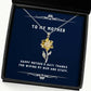 happy mothers day thanks for wiping my bum and stuff sunflower pendant necklace mother nice gifts for mother