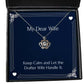 cute wife gifts keep calm and let the drafter wife handle it joke holiday crown pendant necklace from wife