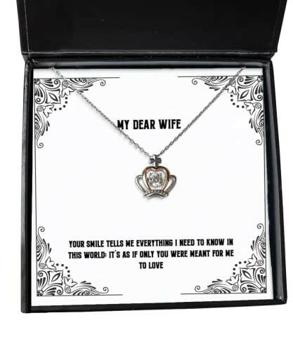 your smile tells me everything i need to know in this world its as if only crown pendant necklace wife jewelry inspire for wife