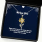 sarcasm wife gifts happy anniversary to the woman who puts up with my mistakes wife sunflower pendant necklace from husband wedding valentines day mothers day christmas
