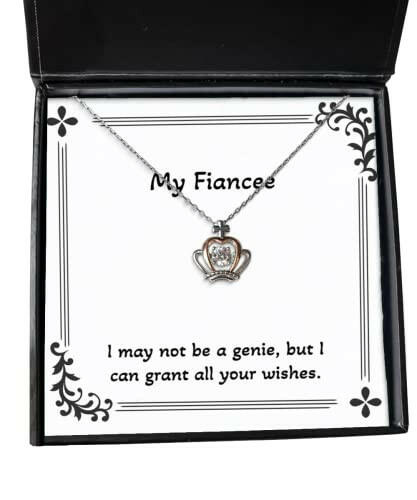 useful fiancee crown pendant necklace i may not be a genie but i can grant all gifts for present from jewelry for fiancee funny crown pendant necklace gift funny crown pendant necklace