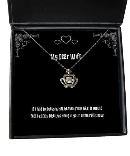 if i had to guess what heaven feels like it would feel exactly crown pendant necklace wife present from husband special jewelry for wife