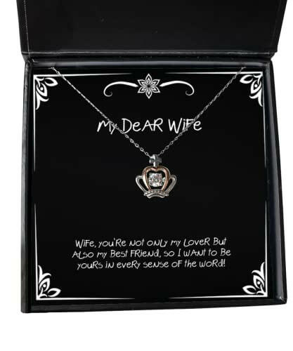 best wife gifts wife youre not only my lover but also my best friend so i want holiday crown pendant necklace for wife affordable wife gift cheap wife gift ideas inexpensive wife gift