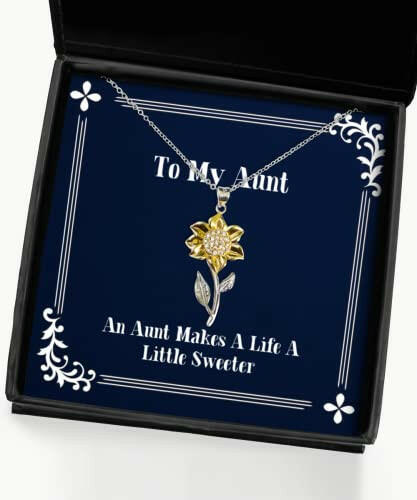 cute aunt gifts an aunt makes a life a little sweeter inappropriate sunflower pendant necklace for from