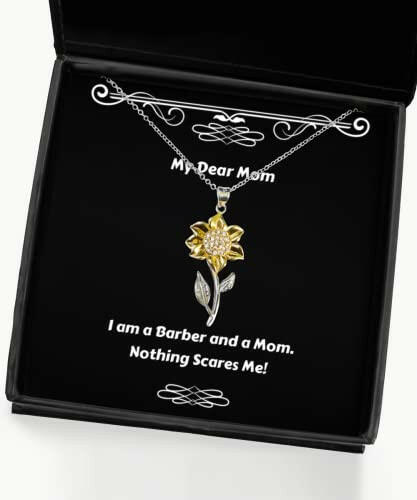perfect mom gifts i am a barber and a mom nothing scares me inspirational christmas sunflower pendant necklace gifts for mother
