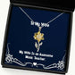 my wife is an awesome music teacher sunflower pendant necklace wife present from husband useful jewelry for