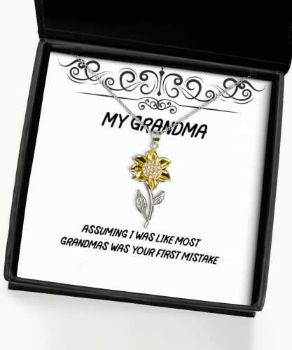grandma gifts for grandmom assuming i was like most grandmas was your first nice grandma sunflower pendant necklace from grandchild