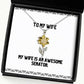 inspire wife my wife is an awesome senator wife sunflower pendant necklace from husband
