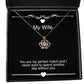you are my perfect match and i never want to spend another day without you wife crown pendant necklace joke wife jewelry for wife