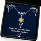 keep calm and let the music teacher wife handle it sunflower pendant necklace wife present from husband nice for wife