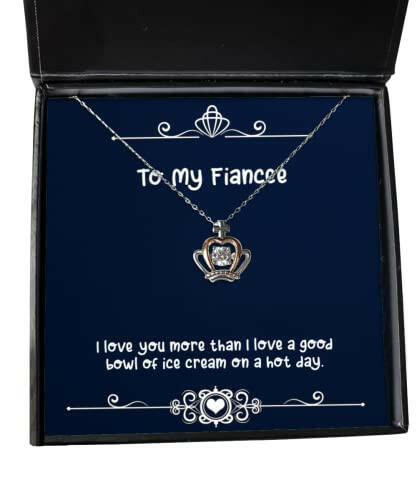 fancy fiancee gifts i love you more than i love a good bowl of ice cream on a brilliant holiday crown pendant necklace from hanukkah gifts kwanzaa gifts new