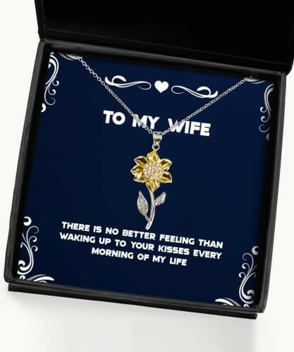 special wife gifts there is no better feeling than waking up to your motivational birthday sunflower pendant necklace from wife gift ideas for wife unique gifts for wife gifts for wife who has